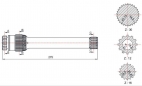 Вал отбора мощности ВОМ Actros длинный (275 мм) - 1