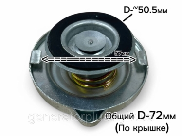 Кришка радіатора на дизель генератори D-50.5 мм...